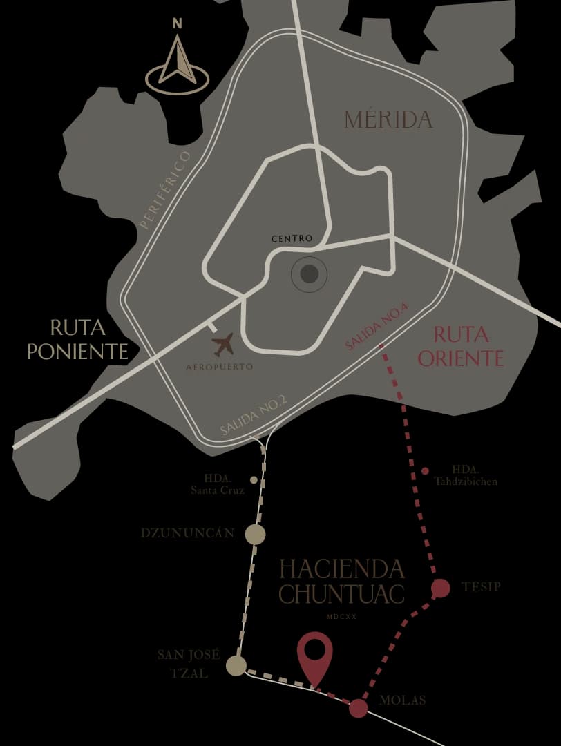 Mapa de ubicación de Hacienda Chuntuac